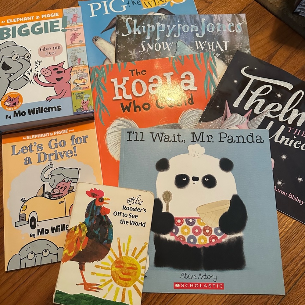 Preschool set of books Mo Willems Eric Carle